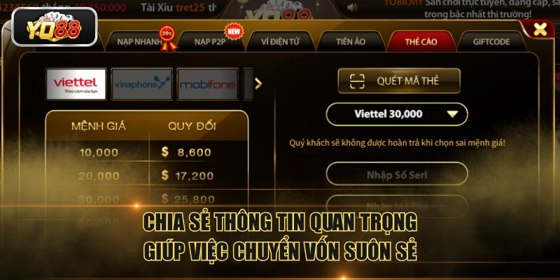 Bí Kíp Nạp Tiền YO88 Siêu Tốc Qua 5 Phương Thức Giao Dịch