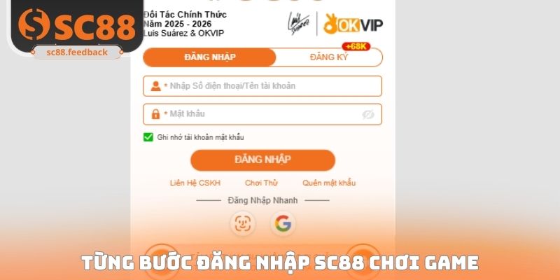 Đăng Nhập SC88 - Link Vào Nhà Cái An Toàn, Nhanh Chóng 2026